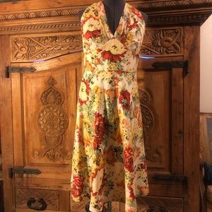 Floral halter top dress Donna Rico